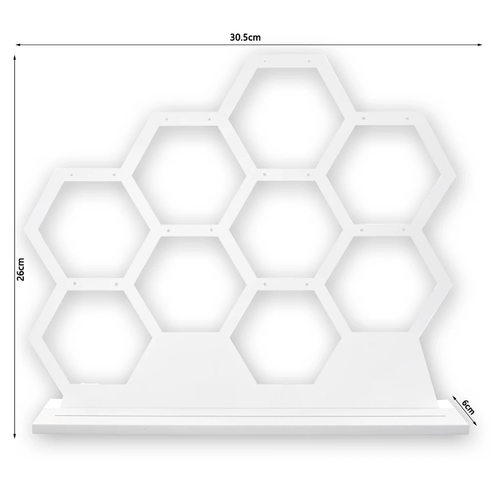 

Earring Display Rack Wooden Honeycomb White Bamboo Durable Safe Storage Jewelry Stand Home Showcase Easy Clean Unique Style