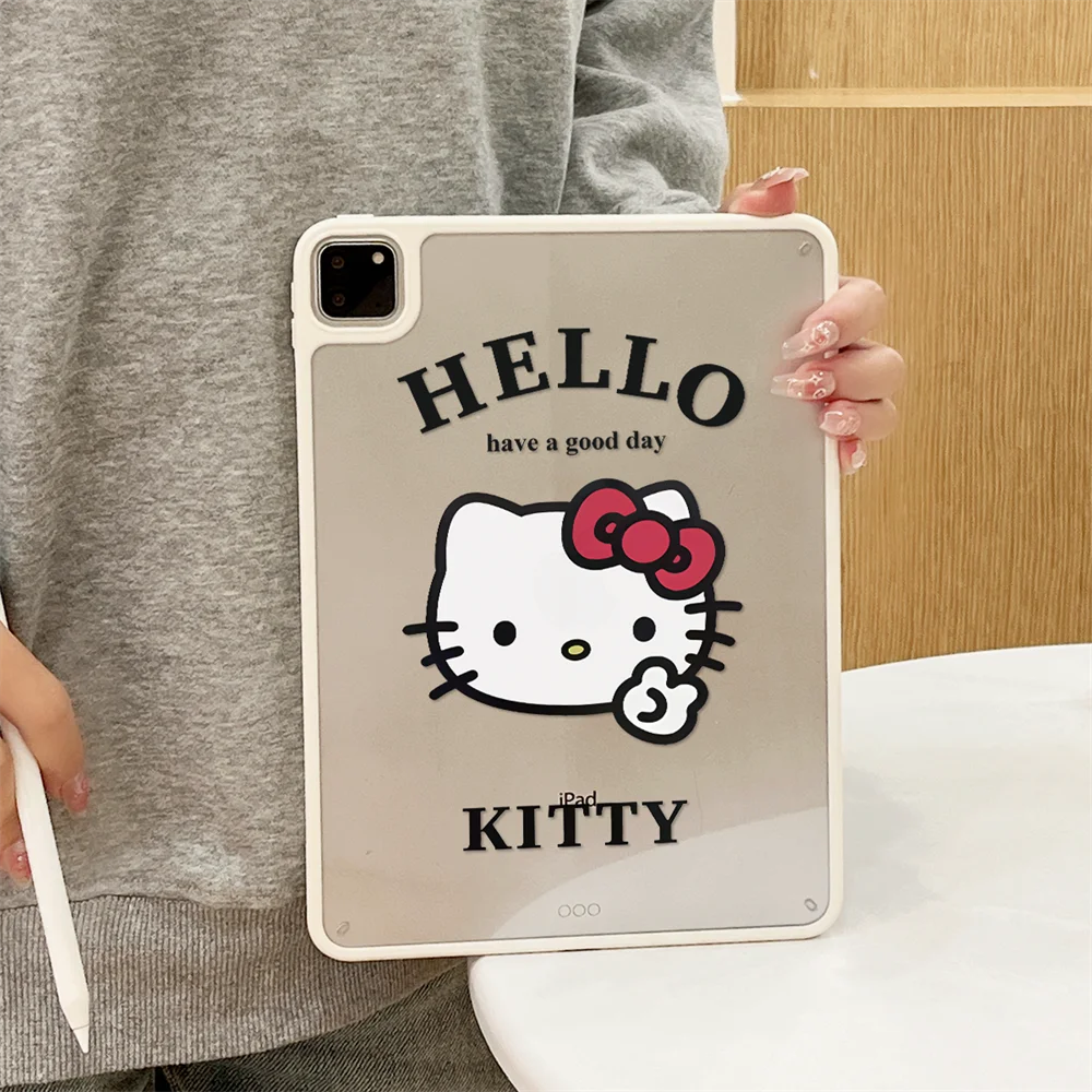

Чехол для iPad Pro 11 2024 10th 10.9 Funda Cover для iPad Air 5 4 3 9/8/7th Gen 10.2 11th 2025 Air 11inch 9.7 Mini6 7 Hello Kitty