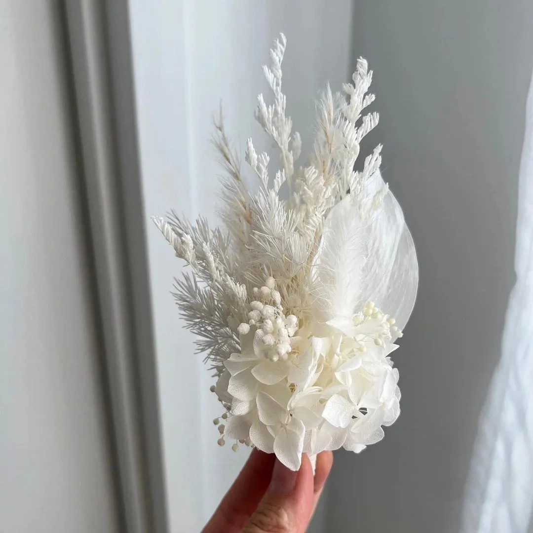 Pampas Grass Flower Dried Flowers Boutonnieres Small Mini Bouquet for   Wedding Supplies Boho Home Cake Decoration Boho Flowers