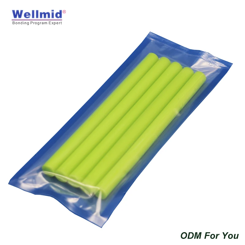 Light Green 7 11mm Hot Melt Glue Sticks For DIY colored drawing stereoscopic drawings graffiti Bonding Repair Toys use Heat Gun