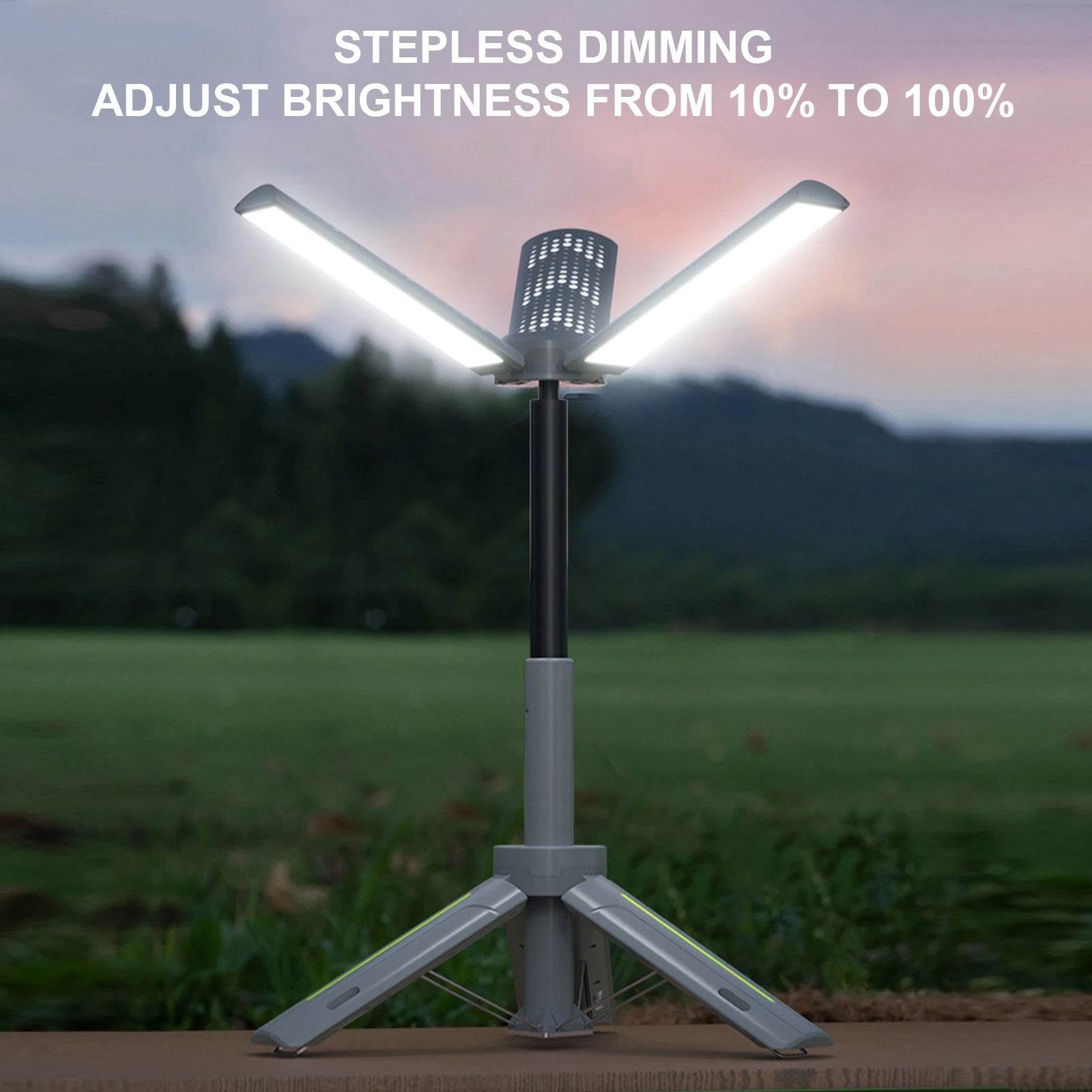 8000mahバッテリー搭載の伸縮式キャンプランタン、緊急停電時の防水懐中電灯