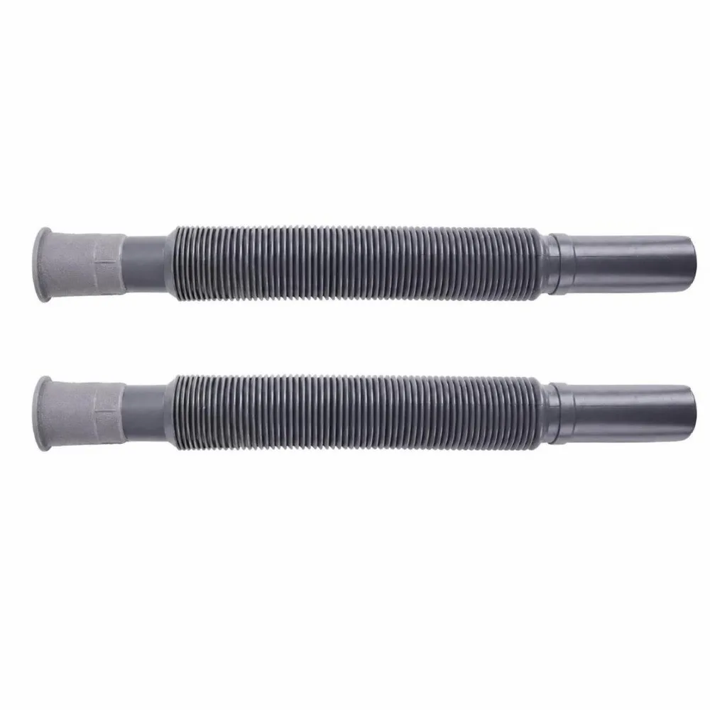 2 Pack Plastic Material Drain Hose Flexible Corrugated Tube Sink Pipe Deodorant Function Expandable Design Water Drainage Pipe