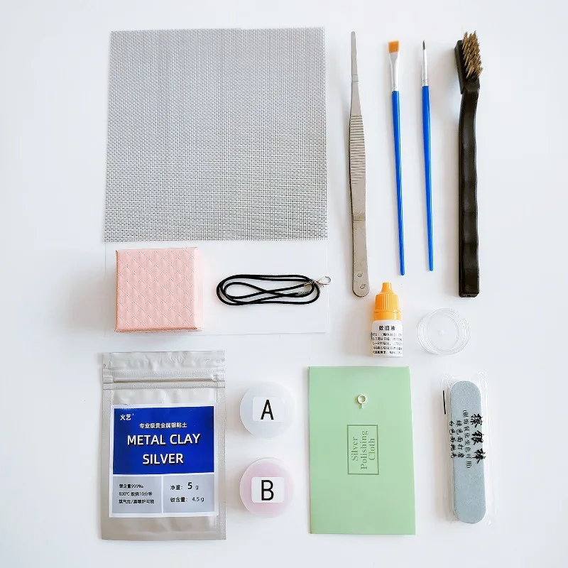 

Набор подвесок-флипов из серебряной глины с узором в виде носа кошки/собаки, ручной работы, для самостоятельного изготовления