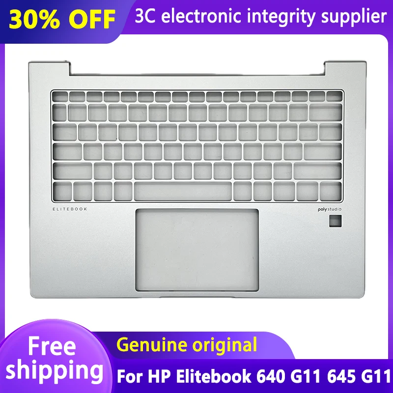 แล็ปท็อปใหม่สําหรับ HP Elitebook 640 G11 645 G11 โน้ตบุ๊ค Palmrest Topcase ฝาครอบด้านบนเปลี่ยนที่อยู่อาศัย Silver