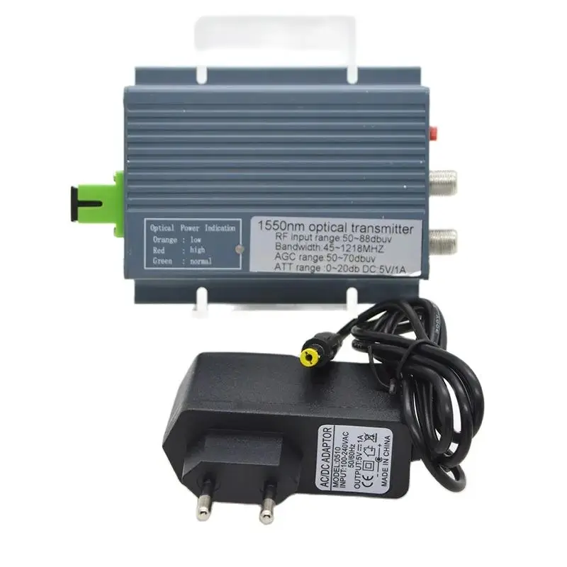 New Arrival 10MW FTTH CATV Optical Transmitter 1310/1550nm With Optical Control AGC  ATT Bandwidth 47~1218MHz Low Price Wholesal