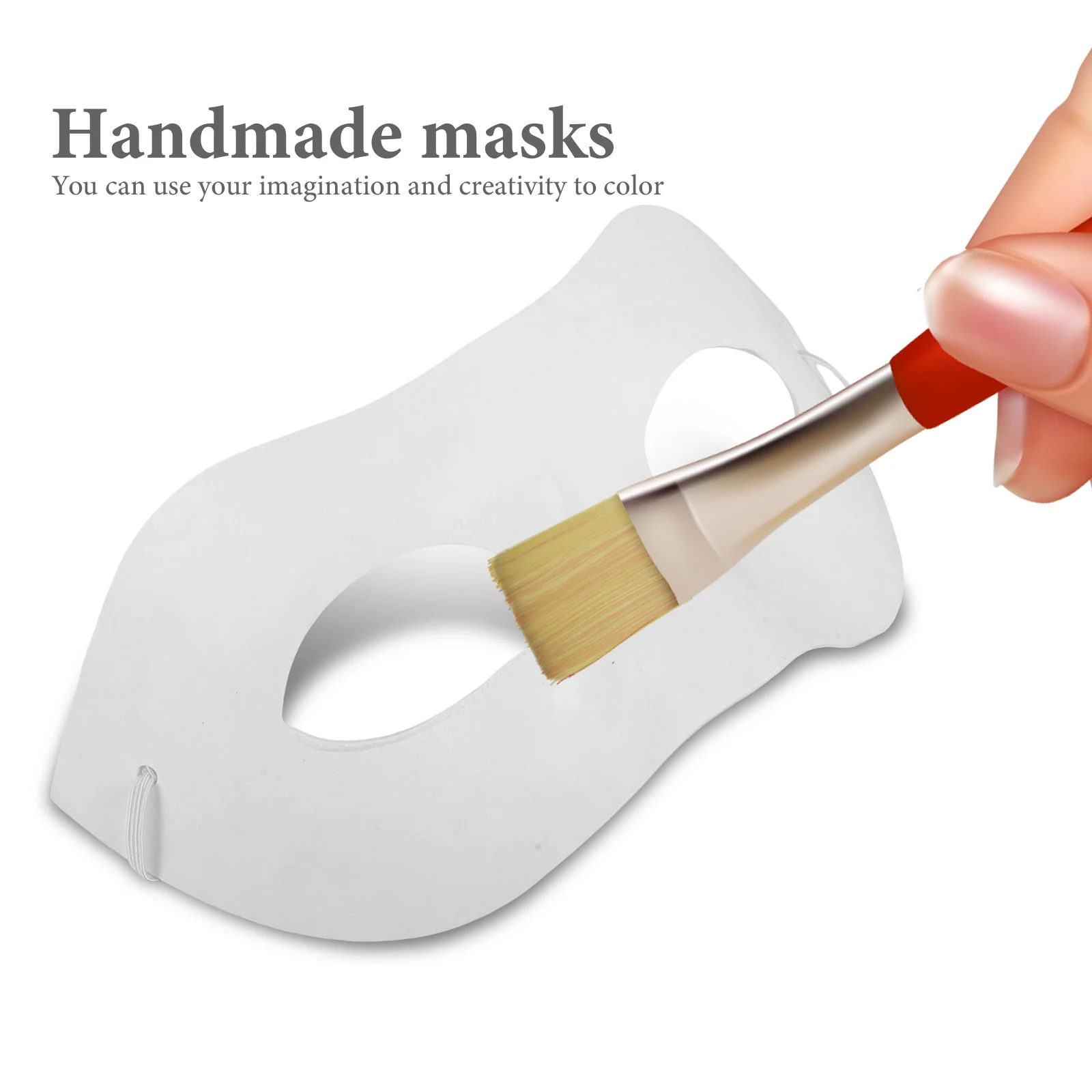 Masque peint à la main bricolage, décor d'automne pour cuisine, les masques vierges pour décorer, artisanat en papier Tim Masade, maquillage pour adultes, 10 pièces