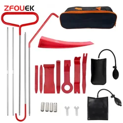 Car Door Tool Kit Inflatable Zfouek Air Pump Auto Window Door Open Fixing Gripper Tools Long Reach Kits with Carrying Bag