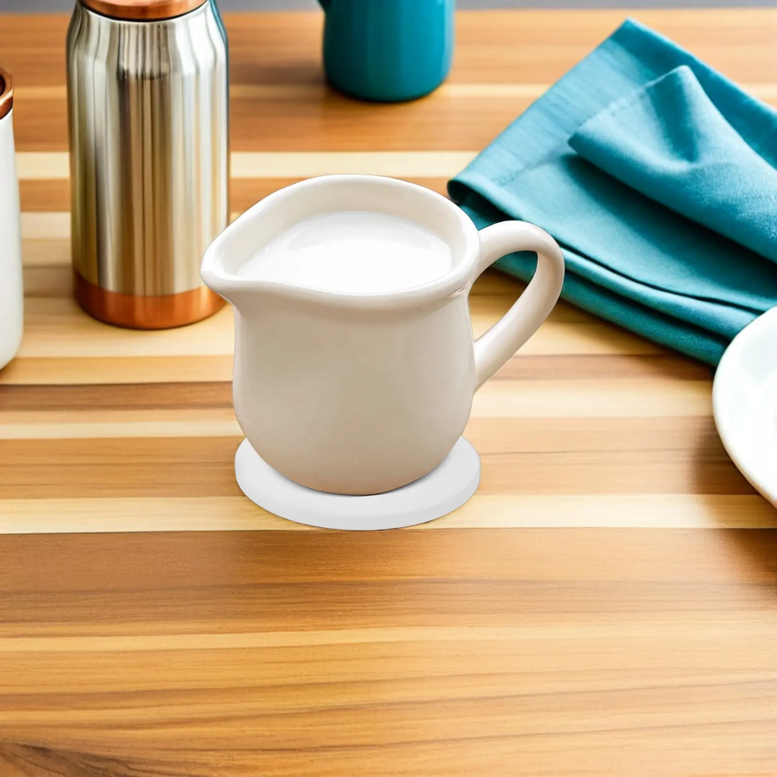 12Pcs Round Ceramic Coasters Blank White Sublimation Coaster Blanks Heat Resistant Non Slip Absorbent Drink Coasters Pot Trivets