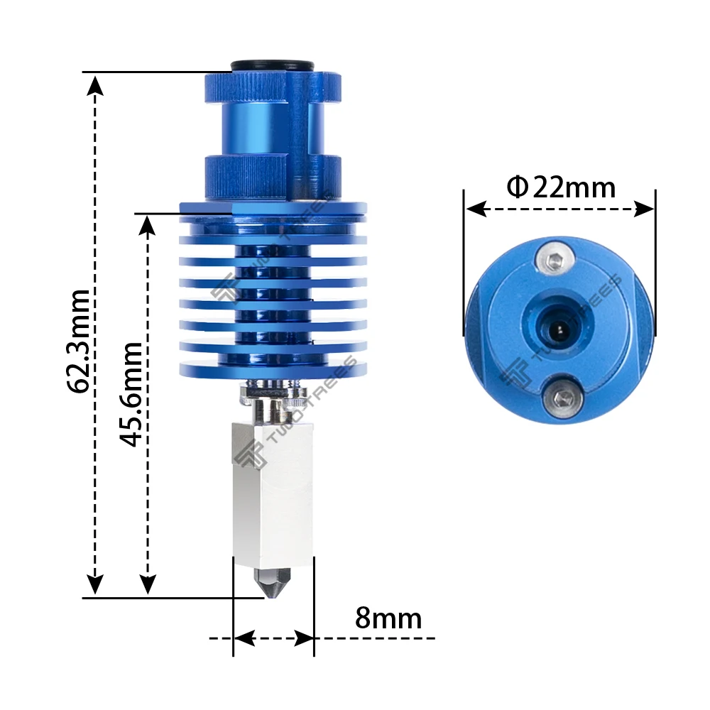 TZ V6 2.0 Hotend Kit für Creality Ender 3/Ender 3 PRO/Ender 3 V2/CR10/VORON 2.4/Prusa Hi-End Extruder J-Kopf V6 Hot End Upgrade – Detail 1