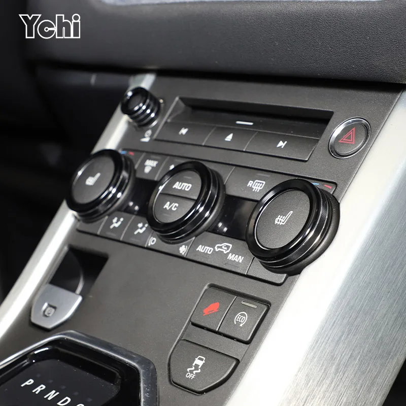 For Land Rover Range Rover Evoque 2012-18 Car Air Condition Knob Audio Volume Control Button Circle Trim Ring Cover Accessories