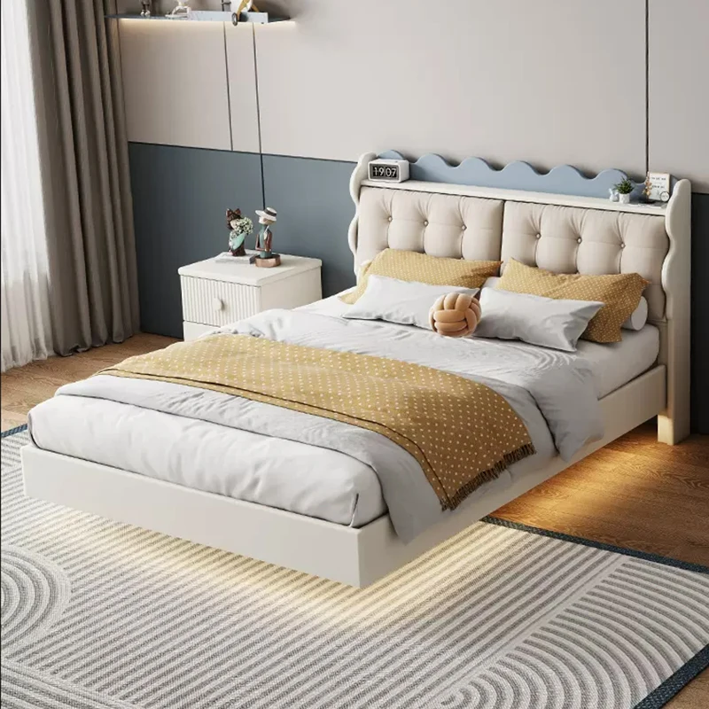 All solid wood children's bed, boys single bed storage bed, small apartment children's room 1.5 meters boys bed