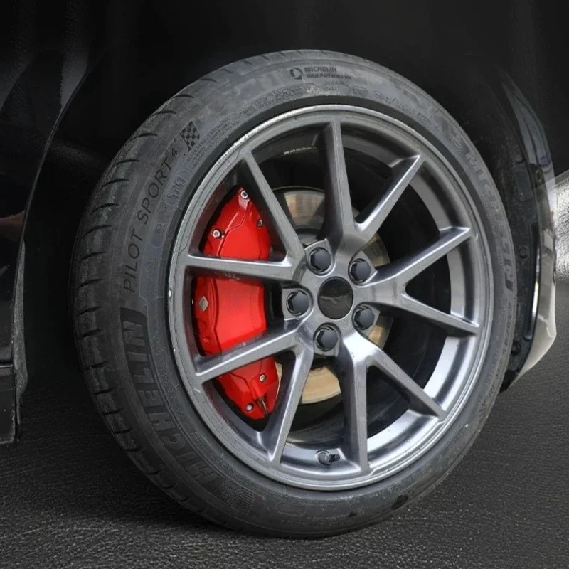 Car Brake Caliper Cover Aluminum Alloy Front & Rear Wheel Hub Protector Accessories For Tesla Model Y / Model 3 / Model S / X