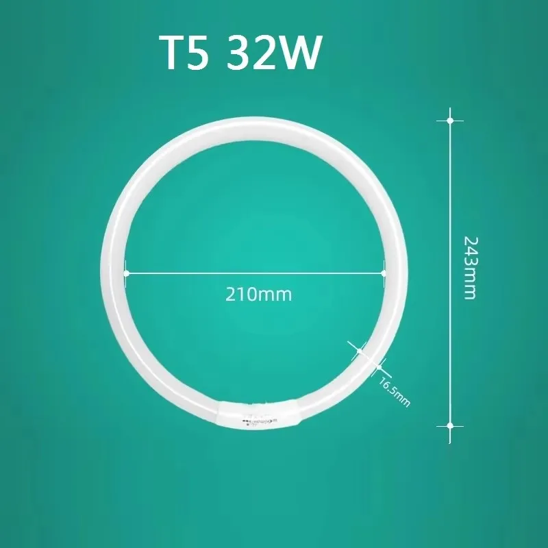 HoneyFly T5 Fluorescent Ring Tube Bulb 22W 32W 40W 6000K 182mm/240mm/273mm Diameter Annular Lamp Glass Ceiling Light