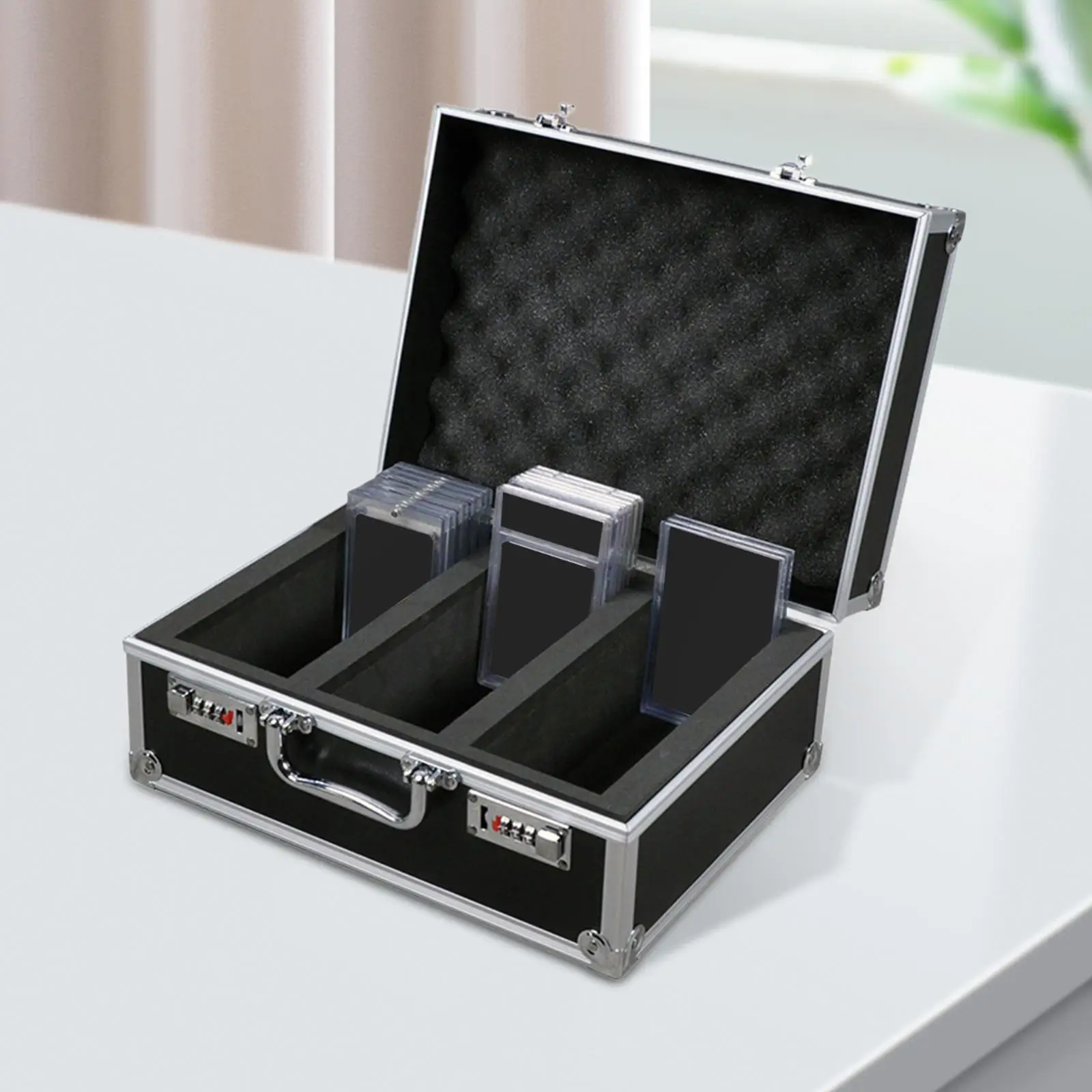 

Trading Card Storage Box Lined with Sponge Deck Box Organizer for Game Cards