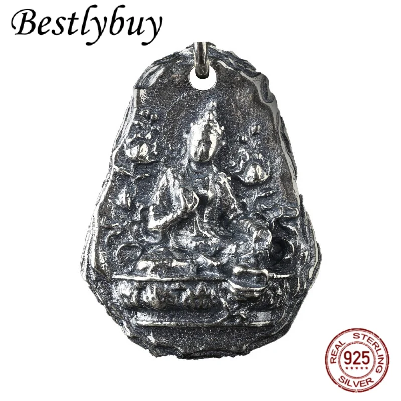 

Новый серебряный персонализированный кулон Будды S925 для мужчин и женщин, тайский серебряный ретро-талисман на удачу