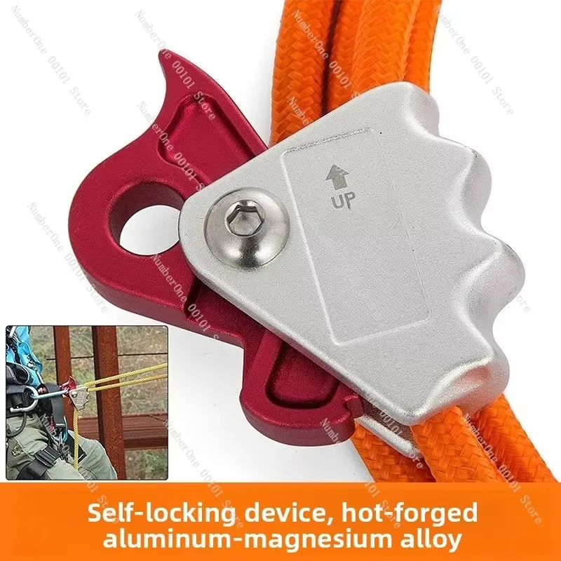 Work Positioning Lanyard for Climbing & Aerial Work, Inner Steel Core Safety Rope with Adjustable Triple Lock Carabiner