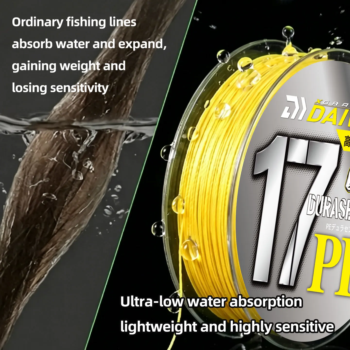2025 New DAIWA J-BRAIDED Expedition X17 PE Fishing Line 500M Braided PE Line 17 Stands Japan Monofilament PE Super Line