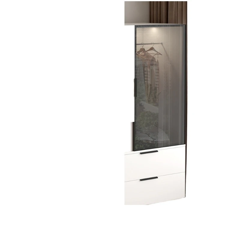 

Solid wood bedside wardrobe integrated storage locker household bedroom corner small apartment simple single narrow cabinet