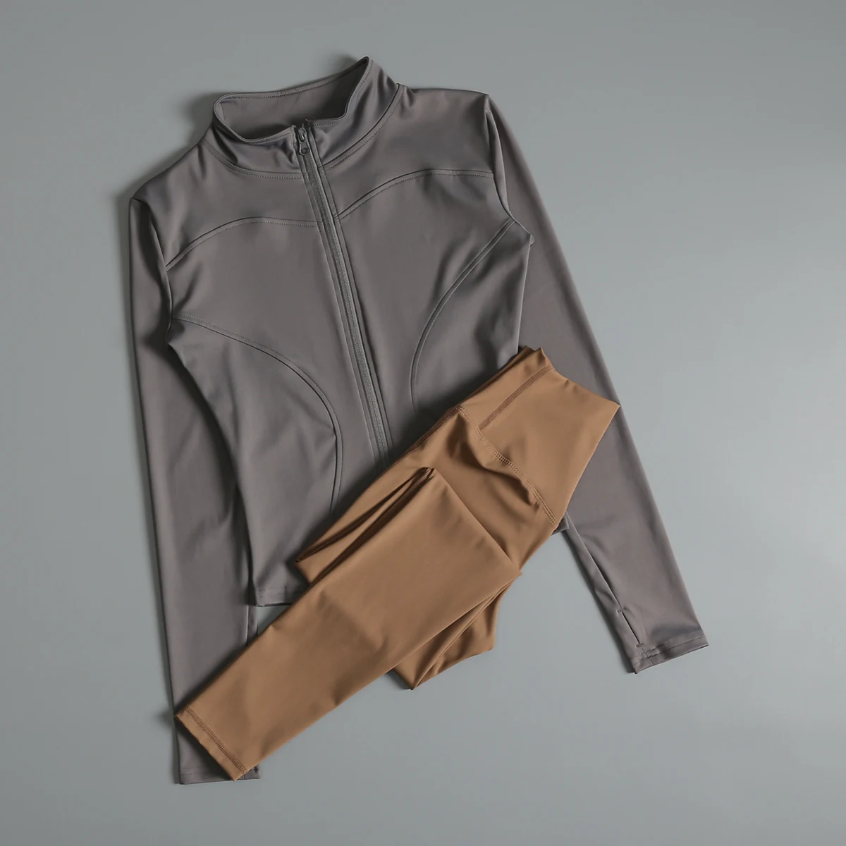 Traje de Yoga para mujer, tops deportivos ajustados para correr, chaqueta de entrenamiento de Pilates de manga larga de secado rápido para otoño e invierno