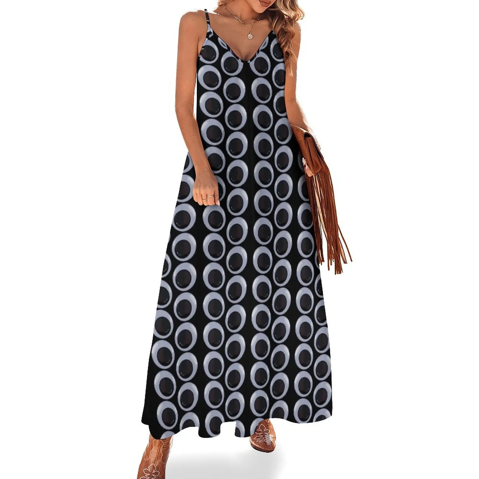 

GOOGLY EYES Sleeveless Dress summer women's suit birthday dress for women luxury 2024 luxury women's party dress evening prom