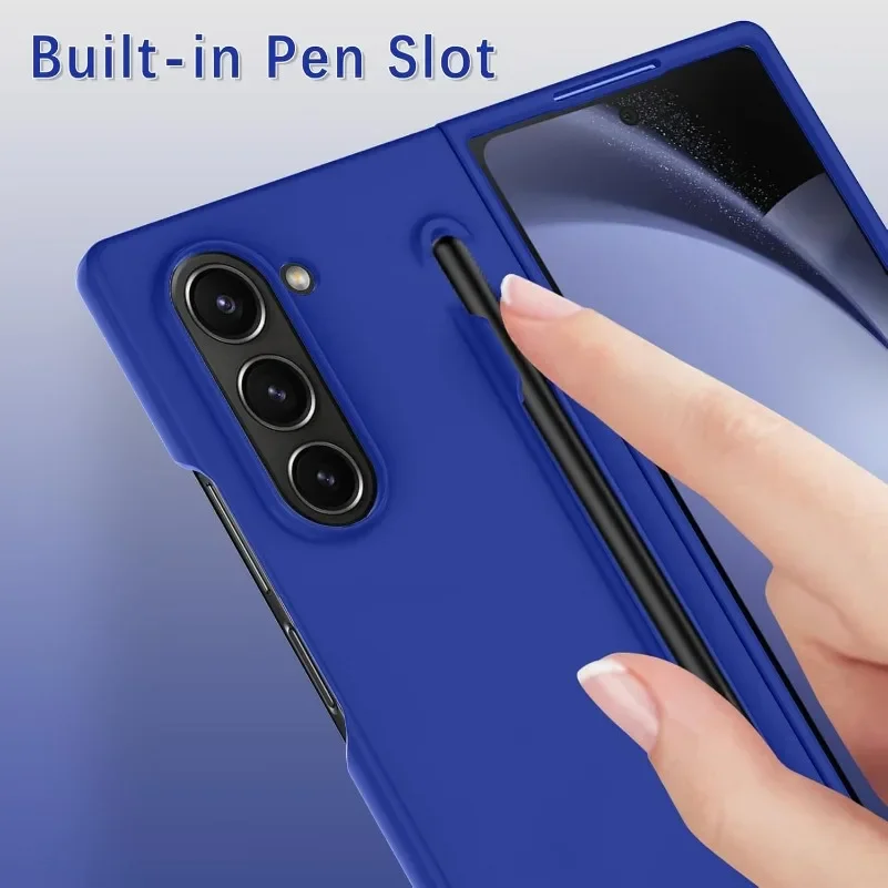 Luxury Skin Feeling PC Hard Case for Samsung Galaxy Z Fold 8 Ultra 7 6 5 4 3 with S Pen Slot and Pen Ultra-thin Shockproof Cover view 2