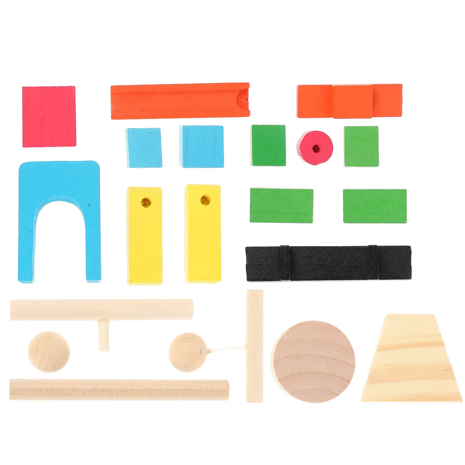 1Set Domino Intellectual Development Wooden Blocks Cartoon Early Education Plaything Color Cognitive Coordination Game