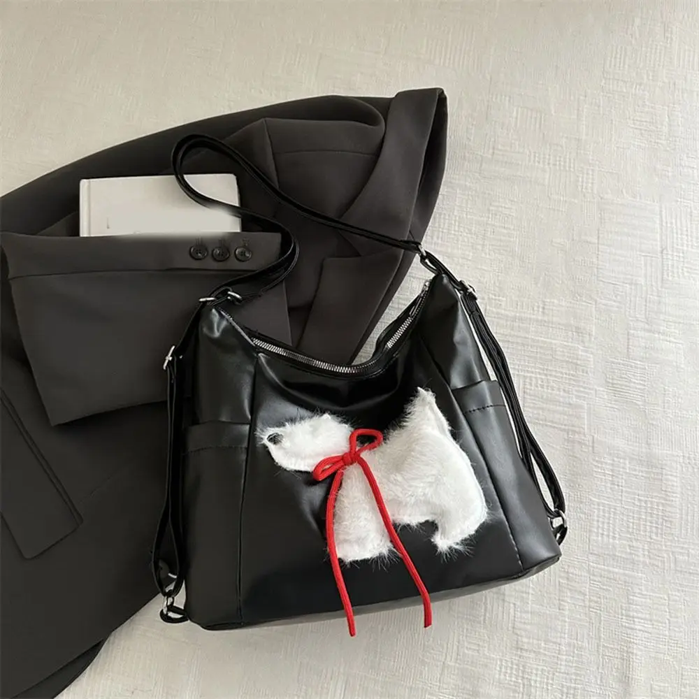 أزياء بو المرأة حمل حقيبة بلون لينة حقيبة كتف سعة كبيرة جرو حقيبة ظهر عادية السفر