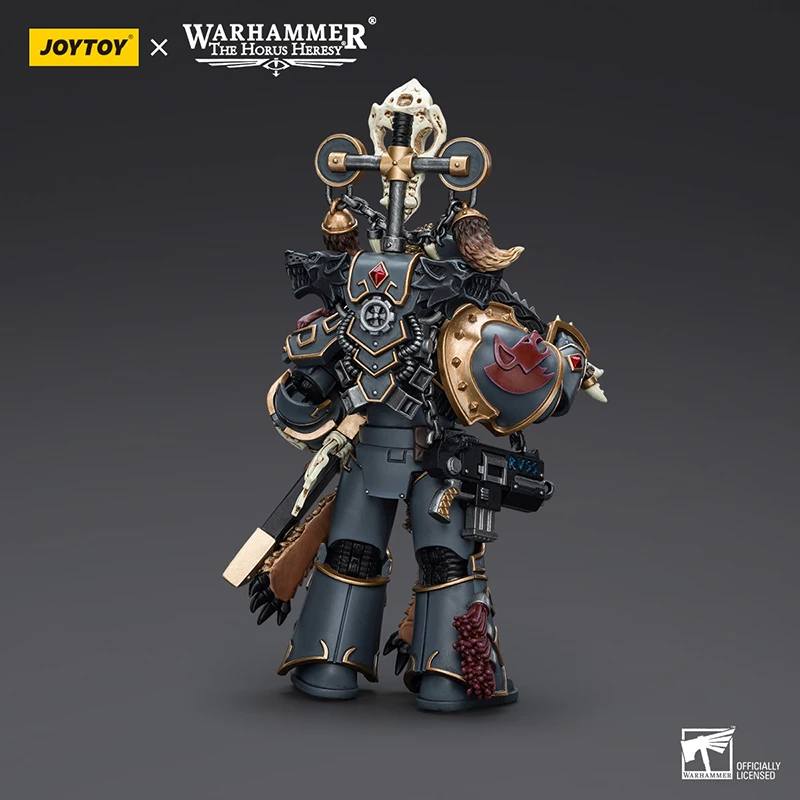 W magazyniejoytoy Warhammer 30k 1/18 figurki Space Wolves Geigor Fell-Hand zabawka zbieraj prezent dla chłopców