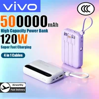 Batterie externe VIVO 500000mAh, charge super rapide 120W, batterie externe portable avec 4 câbles intégrés pour iPhone, Huawei, Samsung, nouveauté 2026 1