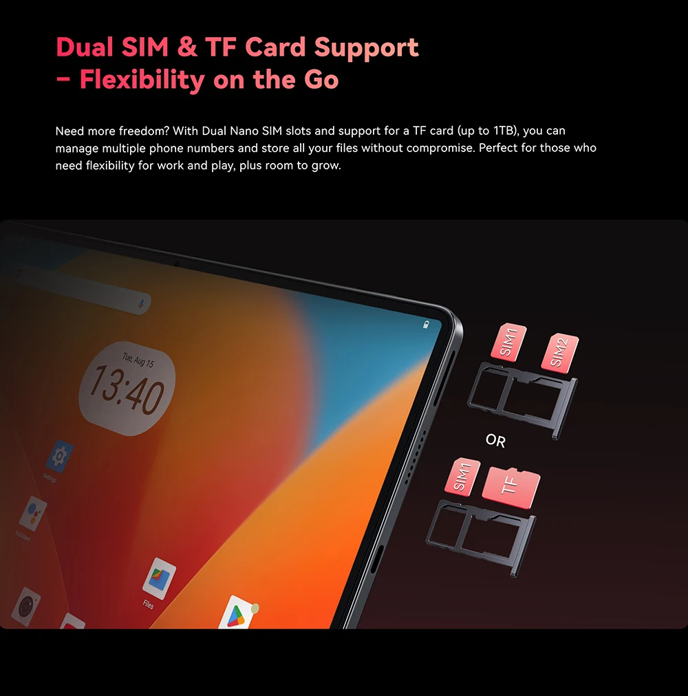 [Ship From UK]Cubot TAB 70 Tablet 10.95" HD+ Screen Android 14 Octa-Core 16GB(6+10) RAM 128GB ROM 8200mAh GPS Face ID Pad PC
