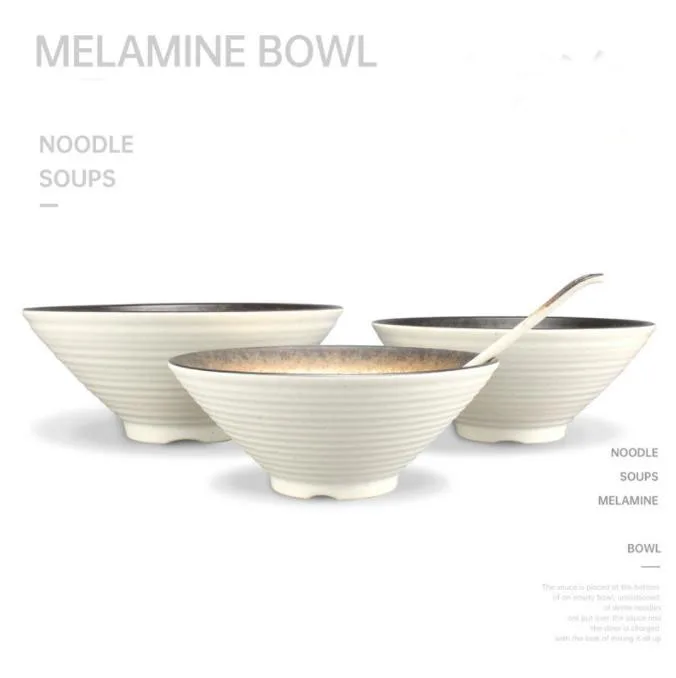 Japanese Melamine Noodle Bowl Tableware Lamian Noodles Beef Noodle Plastic Bowl