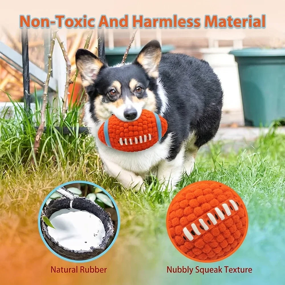 1 Stück 3er-Set Quietschende Hundespielbälle für Kleine und Große Hunde Bissresistent Zahnpflege-Kauspielzeug Interaktiver Welpen-Spielball – Detail 3