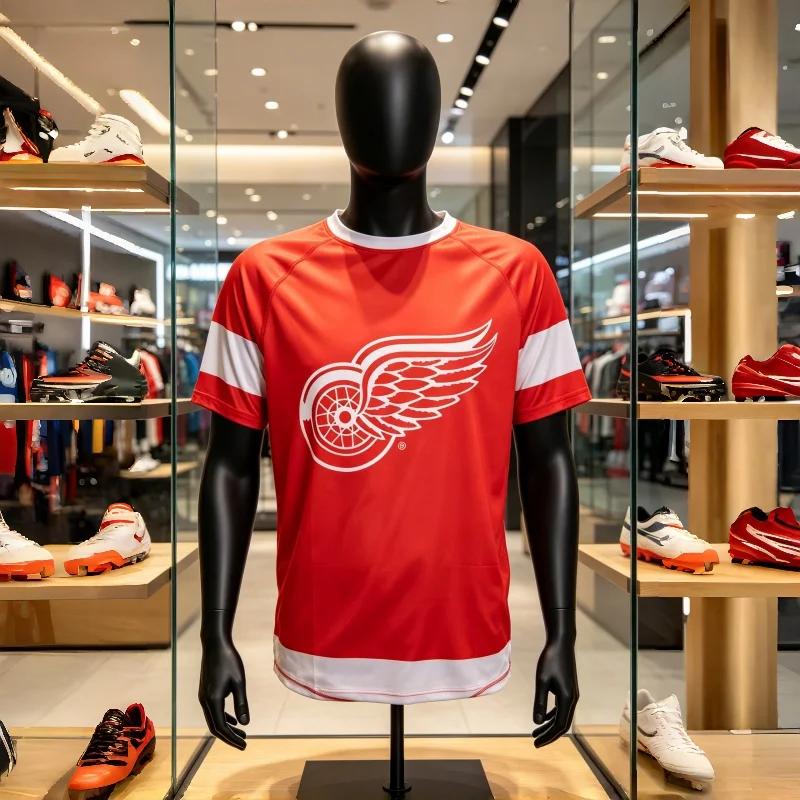 2026 Quick Drying Chicago Black Hawk Striped Ice Hockey Short Sleeve Shirt Men's Sports Training Parent Child Wear
