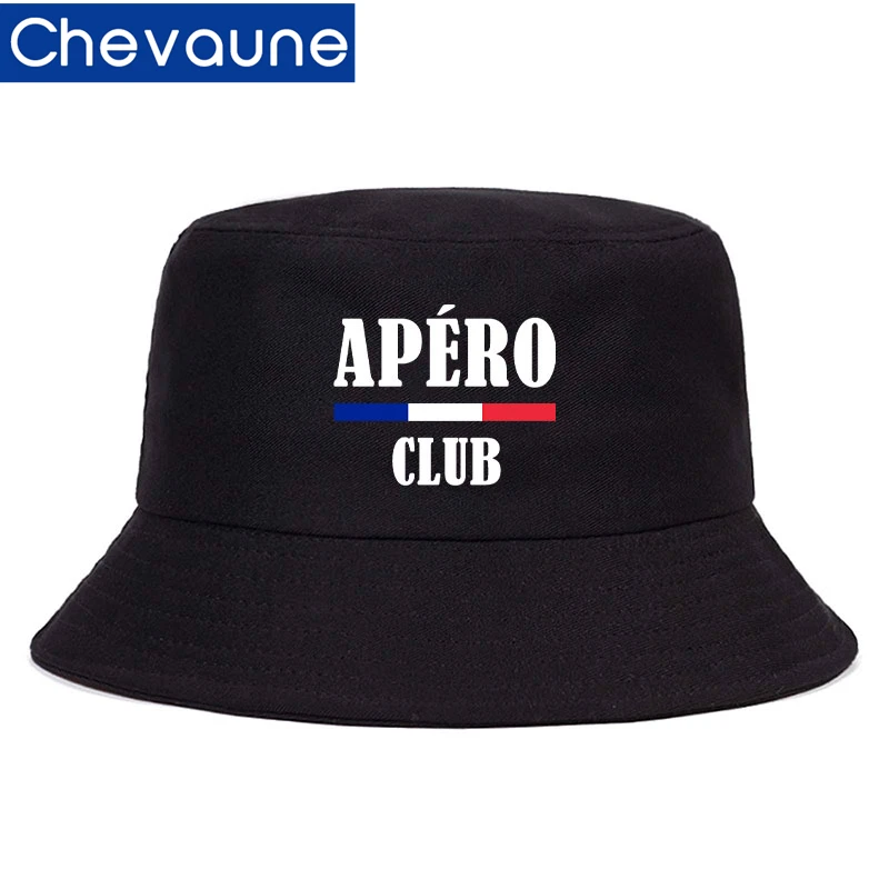 Fashion Apero Club High Quality Bucket Hats Unisex Daily Sun Beach Fisherman Caps Dropshipping Travel Bob Girl Boy Panama Hats