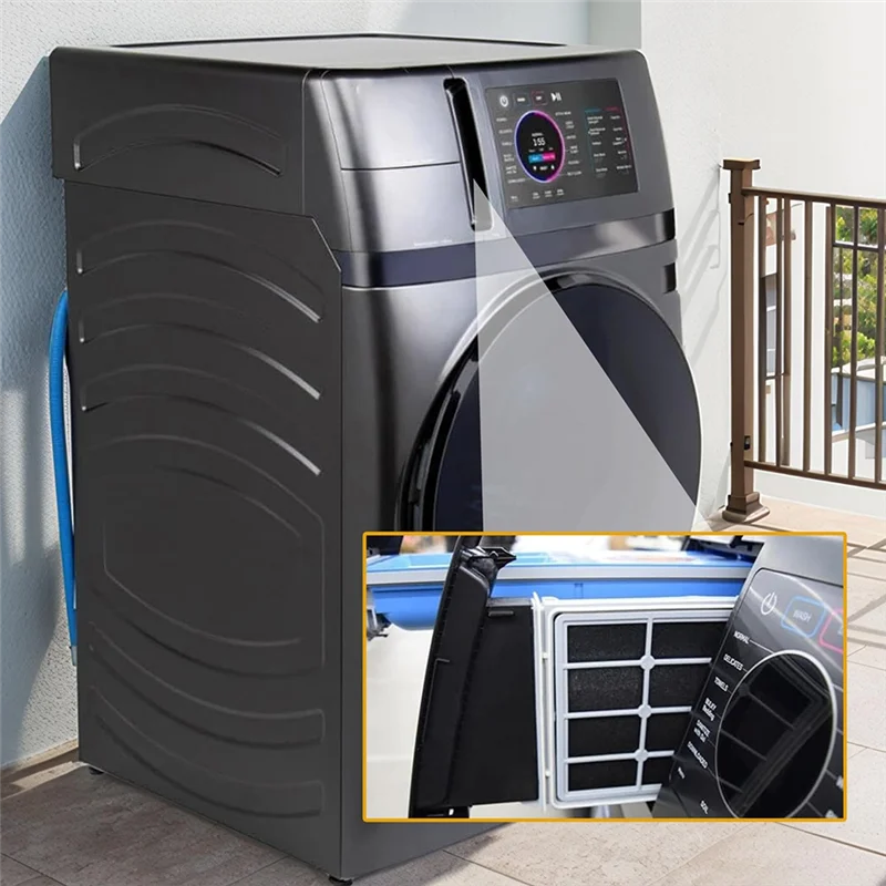 مجموعة مجفف الغسالة ABBK، WH01X35719 استبدال فلتر الوبر مع فرشاة تنفيس المجفف، لإسفنجة مرشح مجفف الغسالة Ge