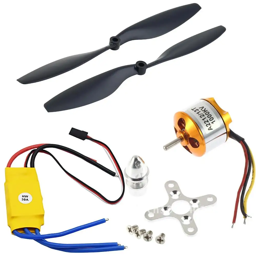 A2212 930KV 1000KV KV1400 2200KV 2700KV Бесщеточный двигатель и набор пропеллеров 30A ESC и 1045 для радиоуправляемых самолетов-мультикоптеров