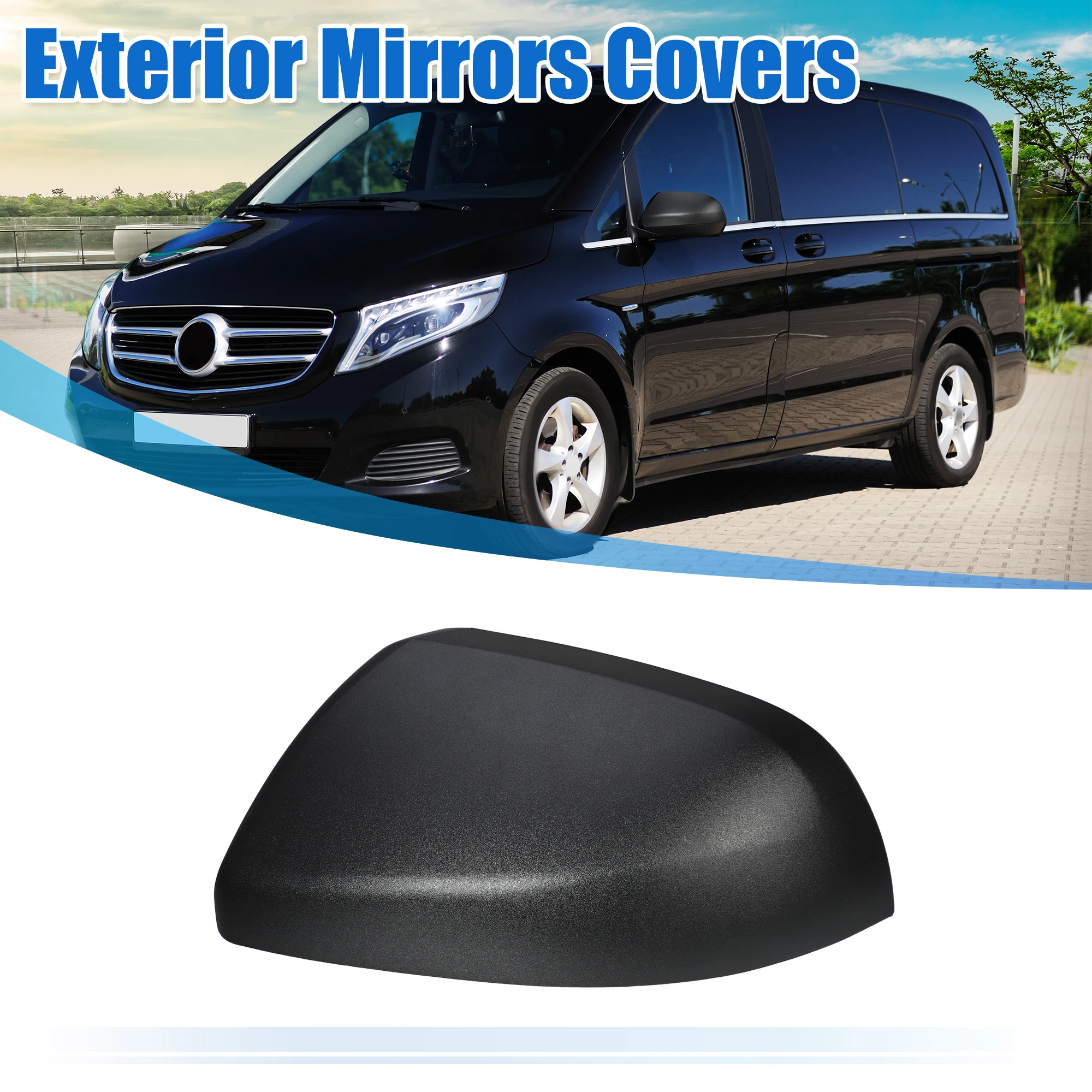 

UXCELL наружная матовая черная крышка для зеркала заднего вида для Mercedes Vito W447 с левой стороны
