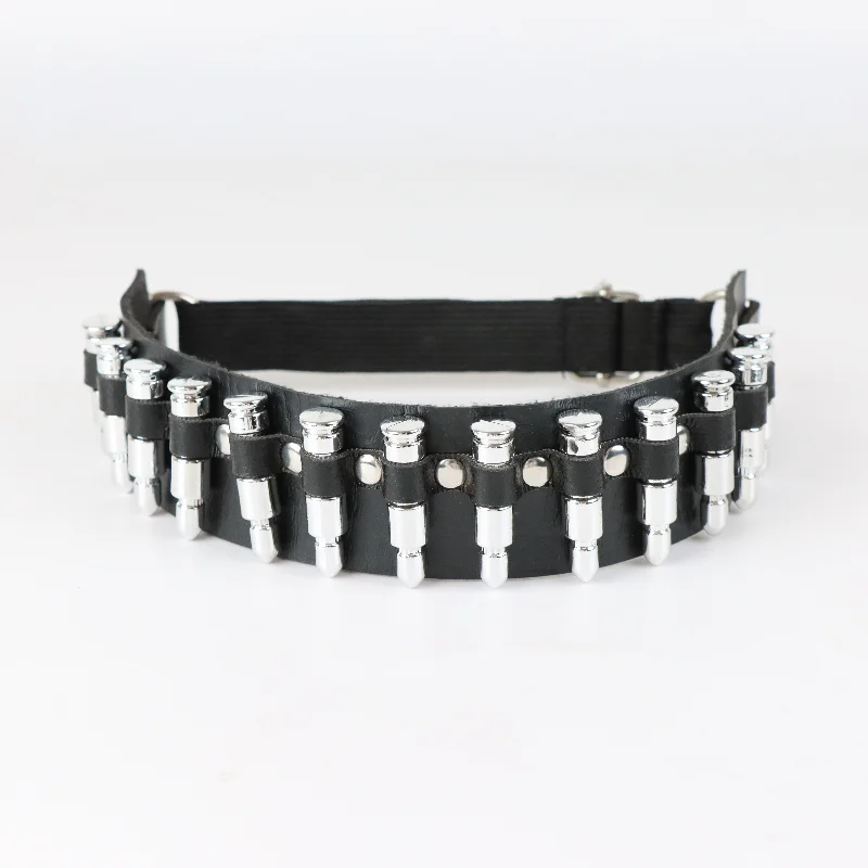 Cinturón tipo bala estilo punk para mujer con trabillas para las piernas, cinturón ancho y eslabones de cadena resistentes, accesorio gótico para conciertos, fiestas, informal