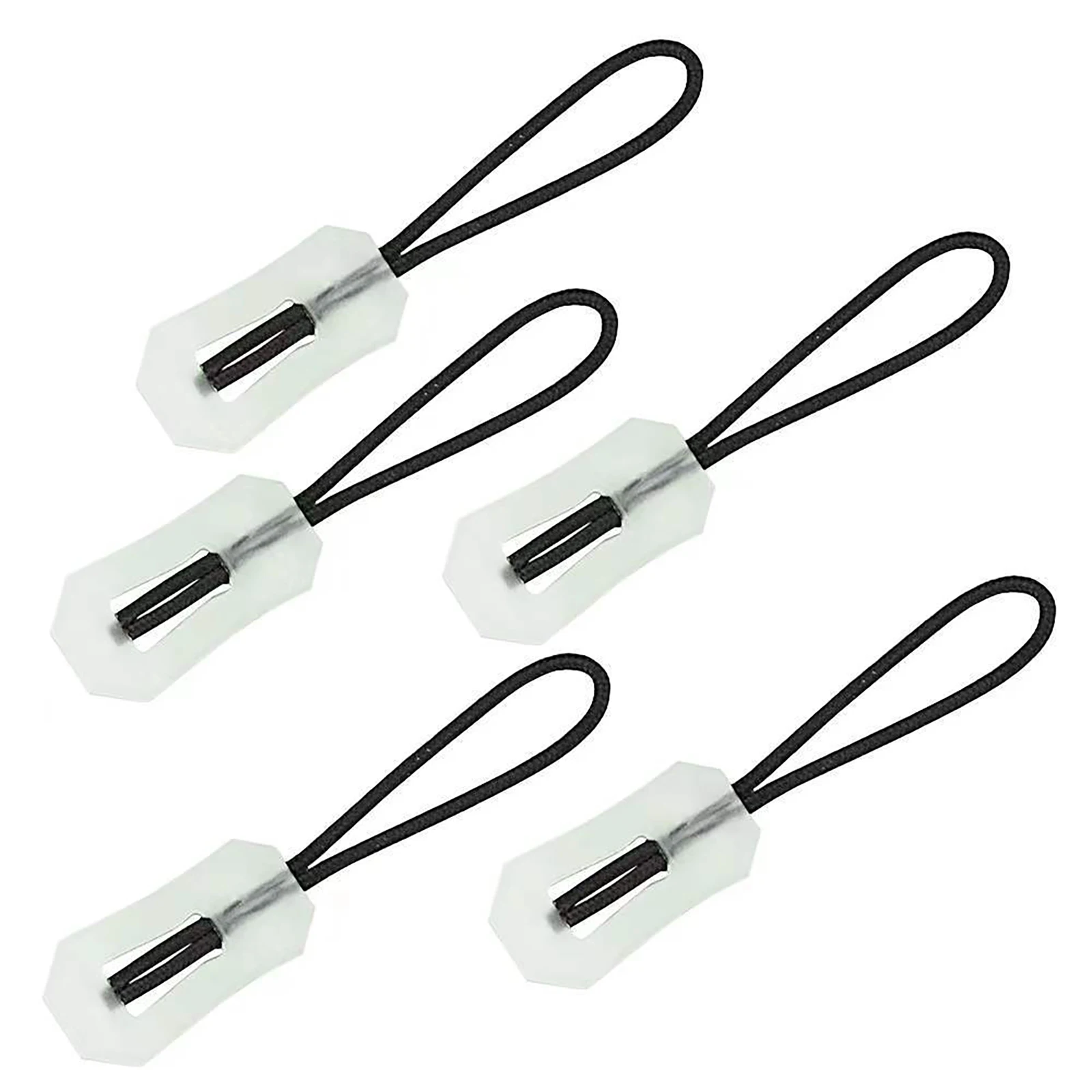 1/5pcs Luminous Zipper Pull Kit Markers Glow In The Dark Night Zipper Pulls For Coat Jacket Rucksacks Tent Zippers Outdoor Tools