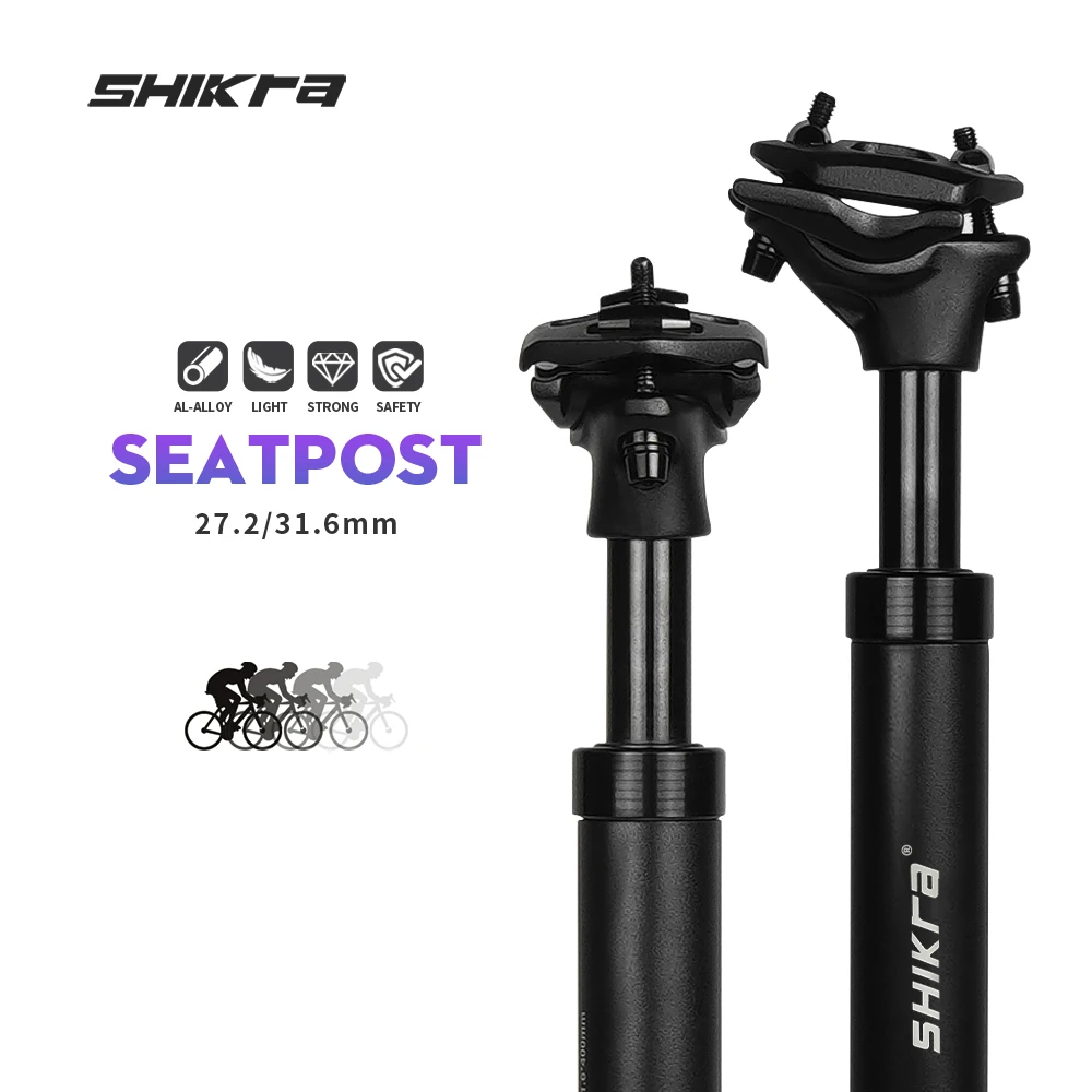 

SHIKRA Seatpost Suspension Dropper 27.2/31.6mm Bicycle Seat Post Hanging Saddle Tube With Shock Absorber Saddle Mountain Bike