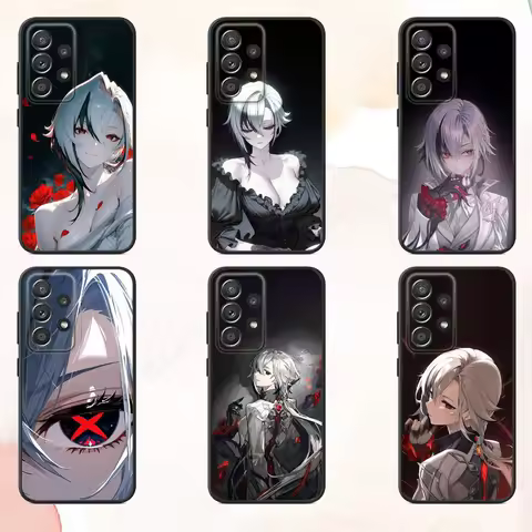 G-Genshin A-Arlecchino Phone Case For Samsung S25,S24,S21,S22,S23,S30,Ultra,S20,Plus,Fe,Lite,Note,10,9,5G Black Cover