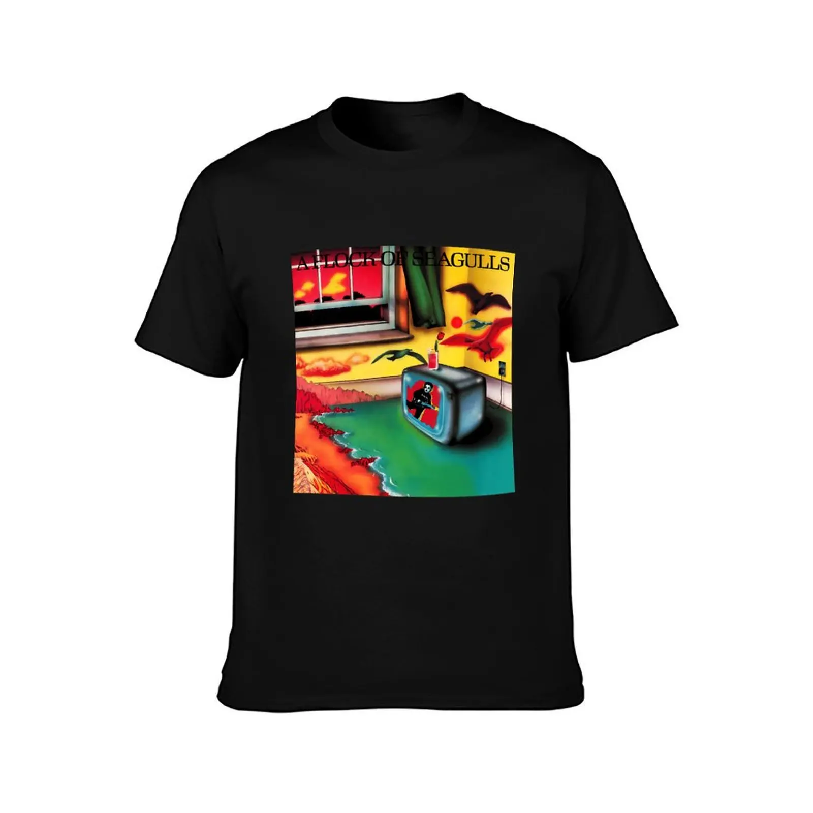 a flock of seagulls \t T-Shirt man t shirt luxury T-Shirt
