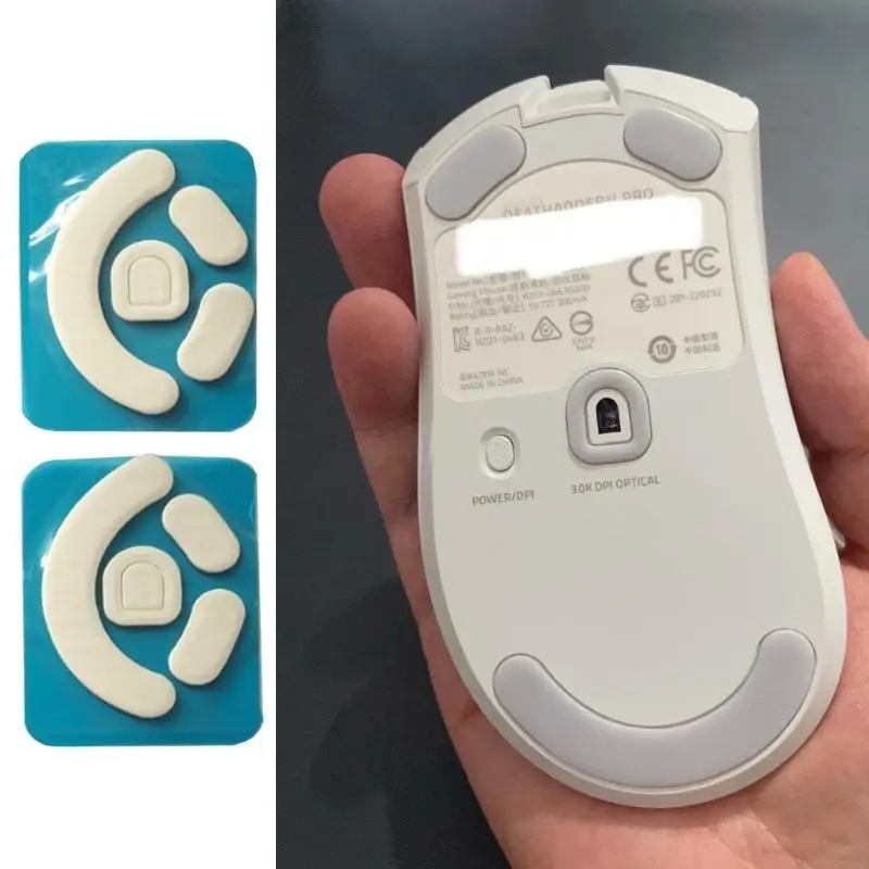 62ka 2 set mouse skates mouse melengkung untuk deathadder gaming mouse glides pad