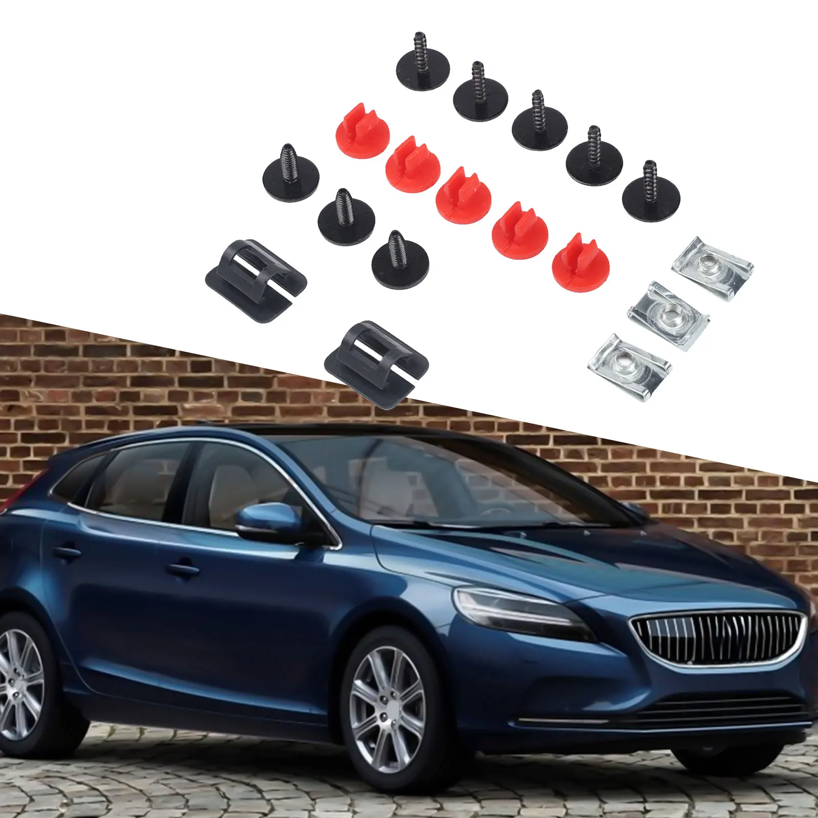 18pcs For Splash Guard Mounting Package Engine Under Tray Assembly for Volvo V40 2012 2013 2014 2015 2016 2017 2018 2019