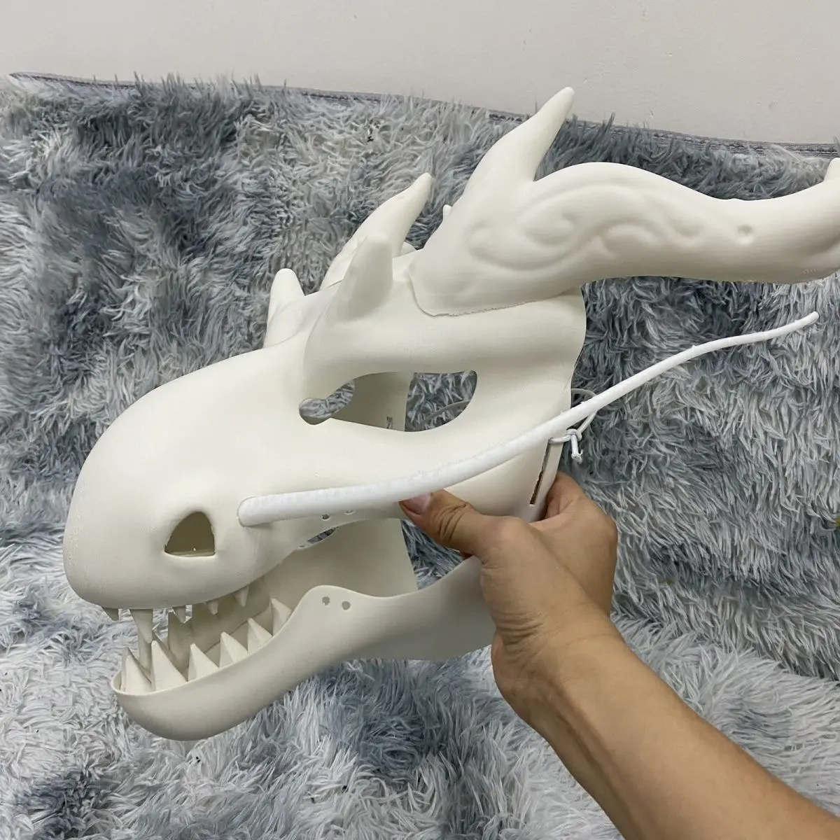 Kigurumi Base Mask Movable Dragon Skull 3D Printing Semi Realistic Beast Suit Skull Cosplay Costume Accessorie