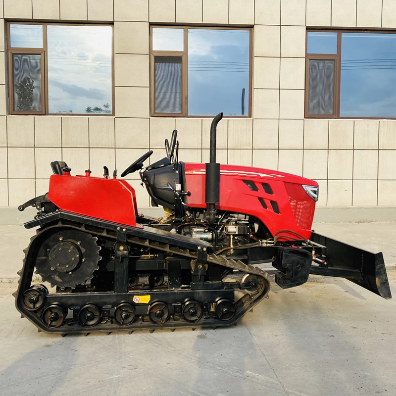 

Customized High-power multifunctional cultivator, 60 HP crawler tractor, crawler rotary tiller & plowing machine