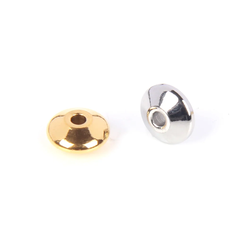 50 Stück Edelstahl Runde Flache Rondelle-Abstandshalter UFO Goldperlen DIY Charms Abaci-Perlen für Schmuckherstellung Großhandel – Detail 9