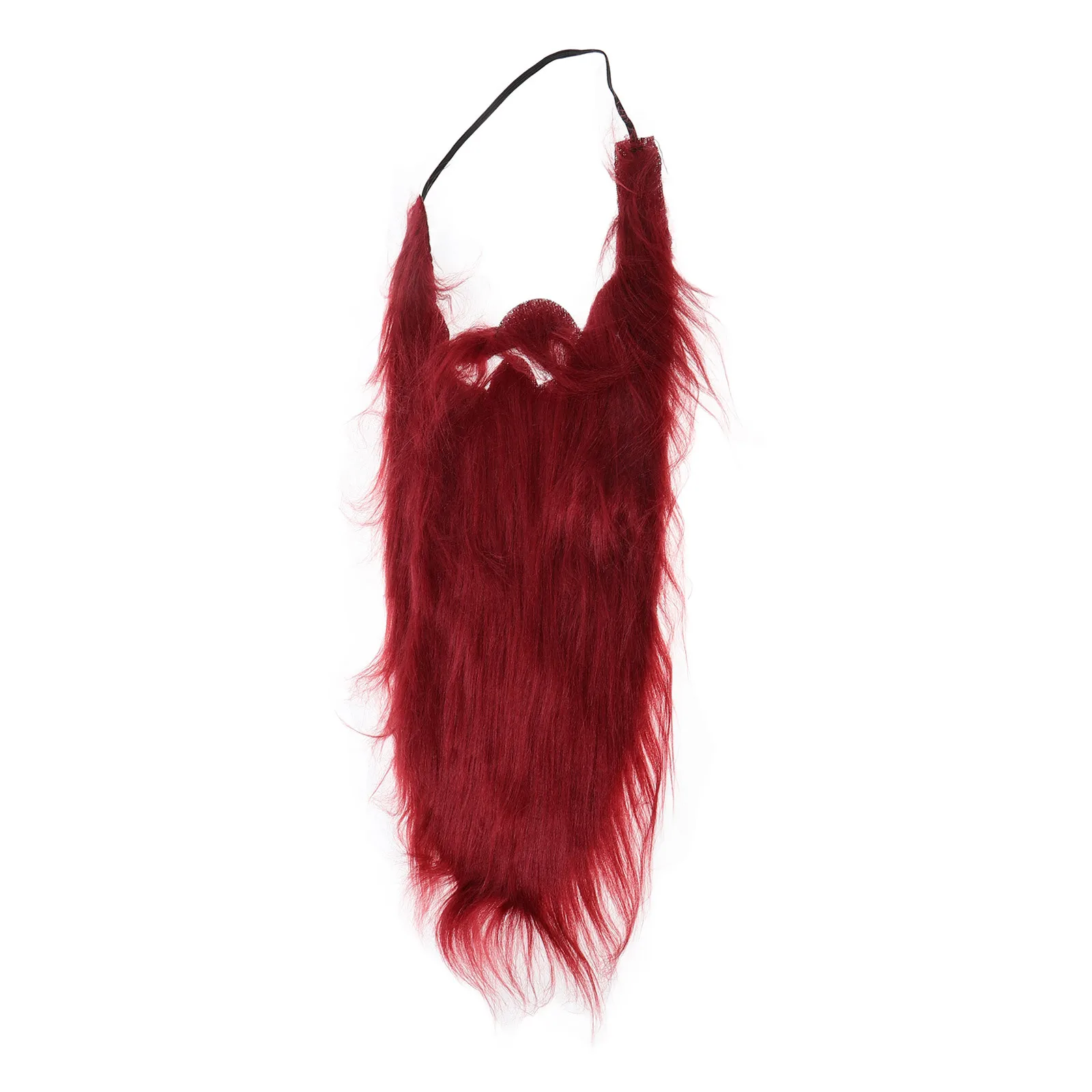 Costume de fausse barbe réaliste bordeaux 40Cm, pour Halloween, noël, Pirate, cheveux du visage, accessoire de fête pour hommes