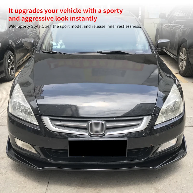 

For Honda 7Generation Accord 2003 2004 2005 2007 Auto Front Bumper Splitter Lip Kit Spoiler Diffuser Deflector Car Carbon Fiber