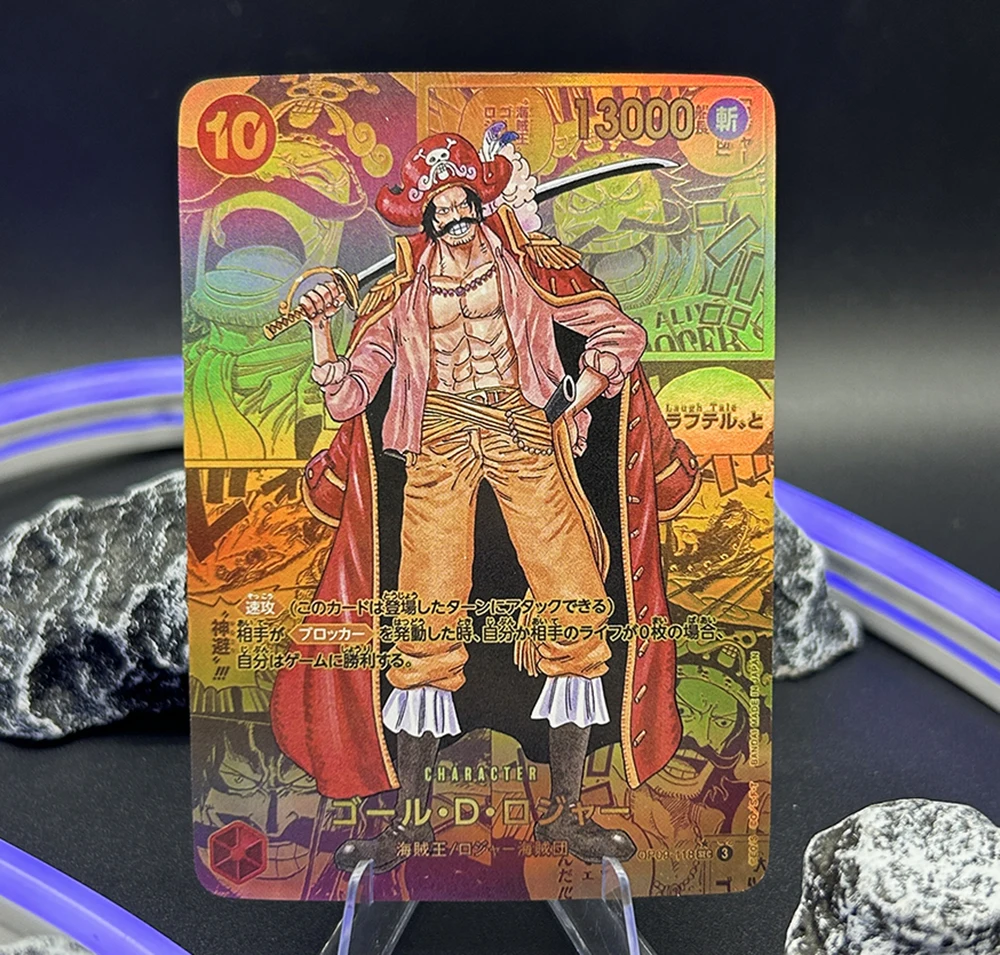 1 Buah OPCG Goldroger Kartu Koleksi Buatan Sendiri DIY Warna Refraksi Flash Versi Jepang Hadiah Ulang Tahun Kartu Koleksi Permainan
